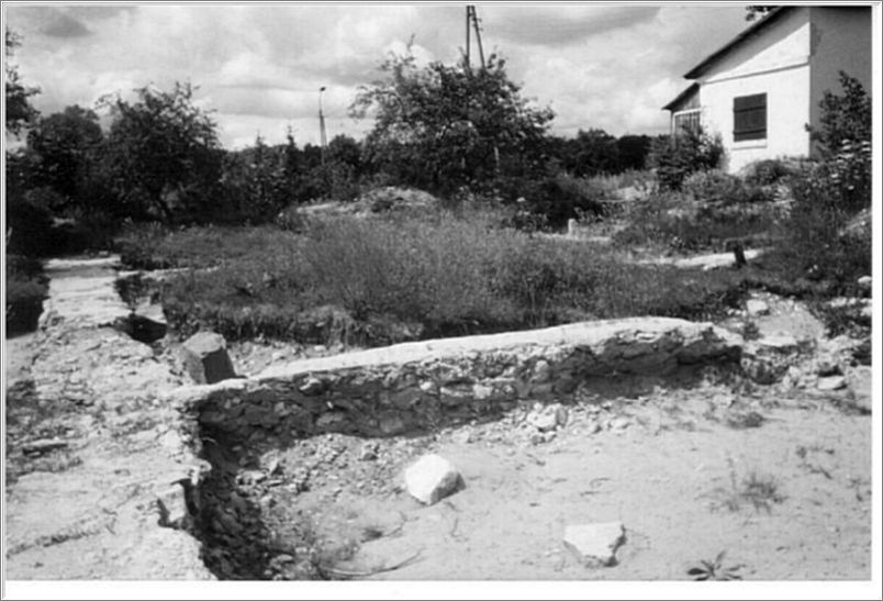 Remains of building foundation at Belzec in 2000